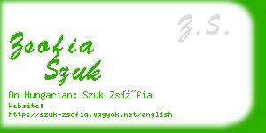 zsofia szuk business card